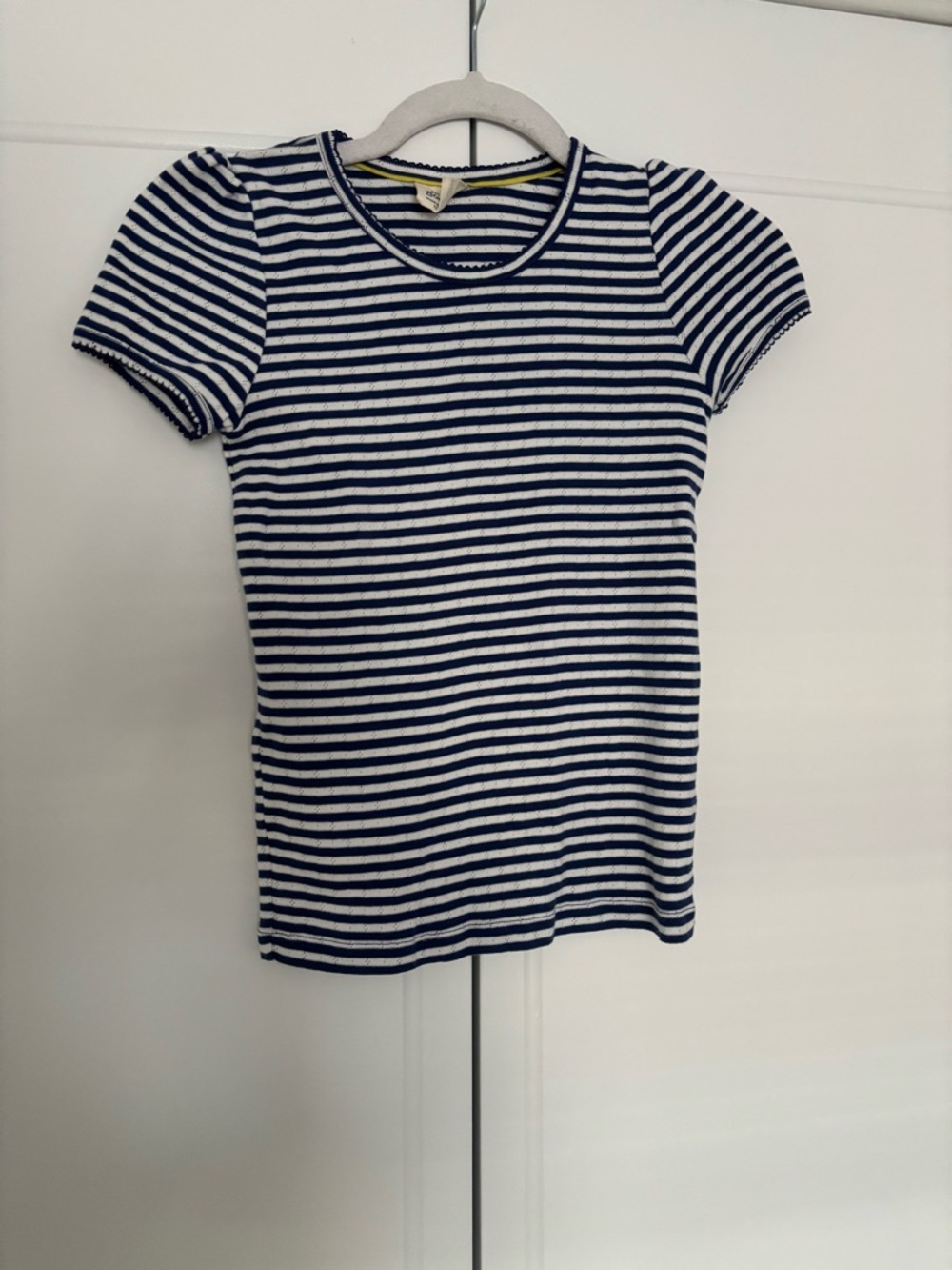 Mini Boden Navy and White Striped Tee